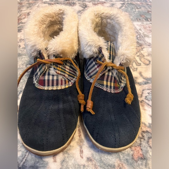 Sperry Leather Top Slider Duck Slippers 9 EUC - Picture 5 of 10